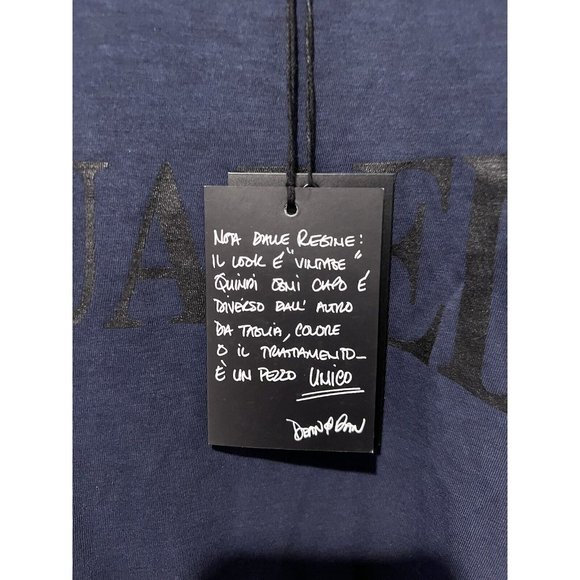 DSQUARED2 Men's Blue/Black Logo T-Shirt Size S S74GD2852S21600524 NWT Muscle Fit - Picture 9 of 16